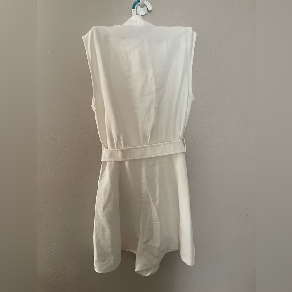 Zara jumpsuit shorts white with belt - Picture 5 of 5